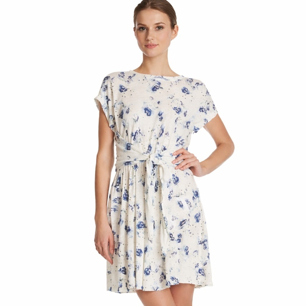 Rebecca Taylor Blue and White Dolman Sleeve Sundress